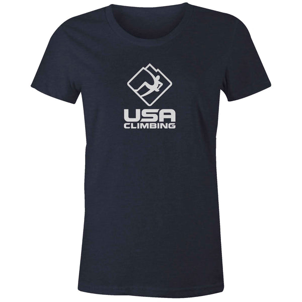 Women's T-shirt - USA Climbing Logo Black & White Tee